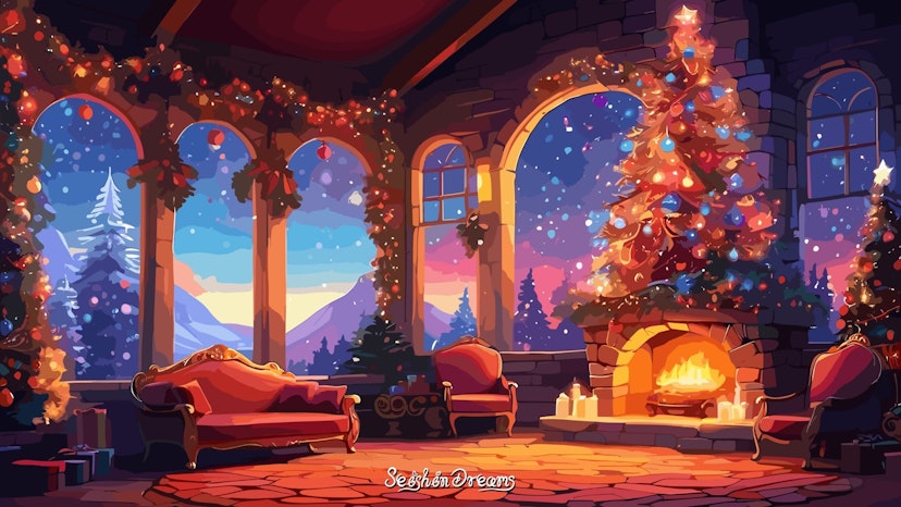 Christmas Realm with fireplace 16:9